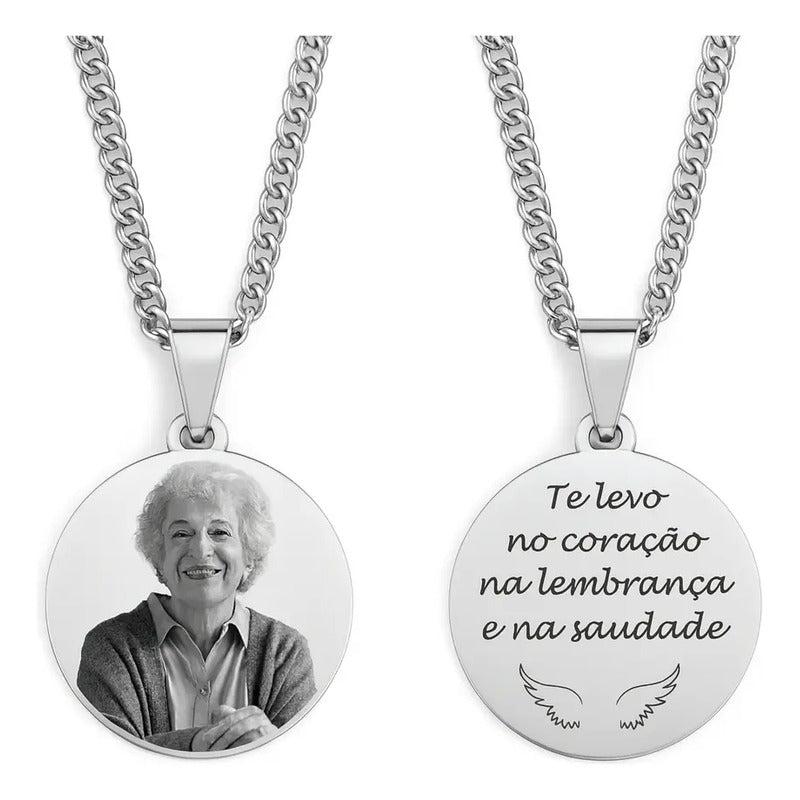 Corrente Com Pingente Personalizado Colar Com Foto Familia