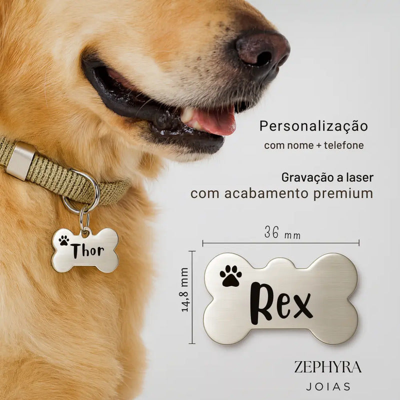 Plaquinha, Pingente, Plaqueta Identificação Cachorro E Gato