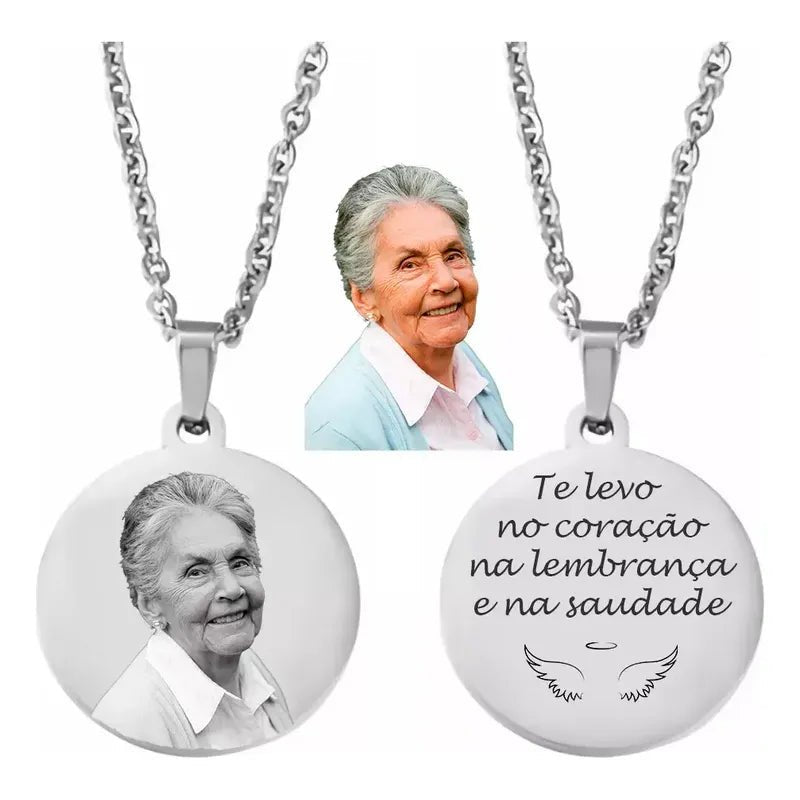 Cordão Personalizado Com Foto - Pingente E Corrente
