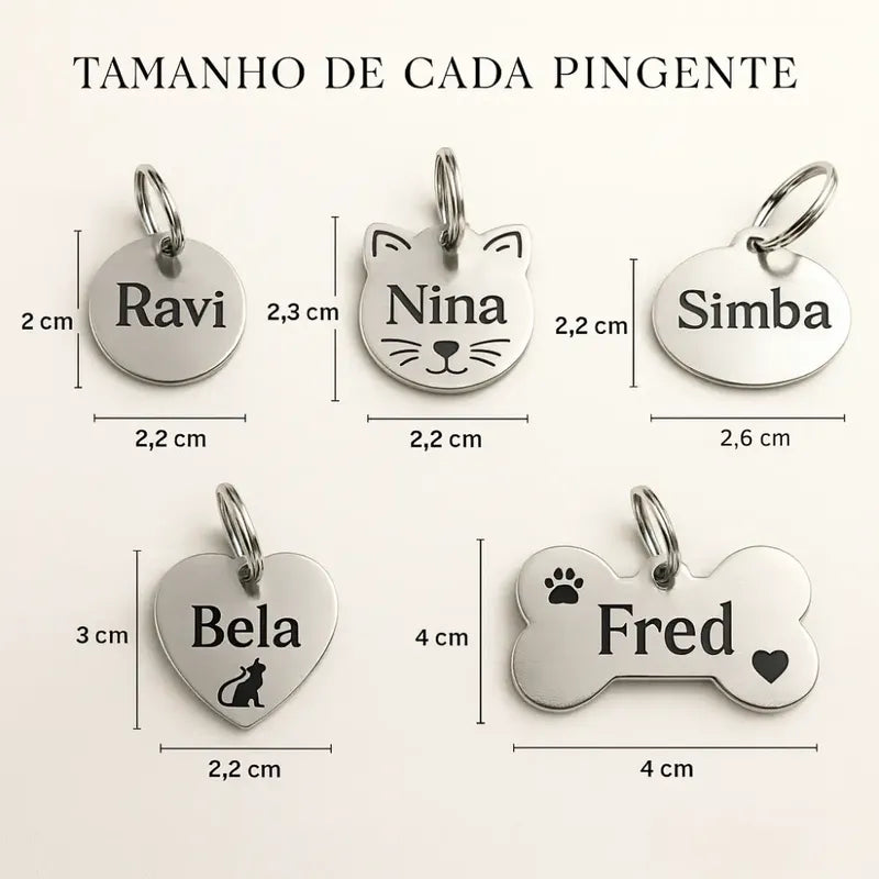 Plaquinha, Pingente, Plaqueta Identificação Cachorro E Gato