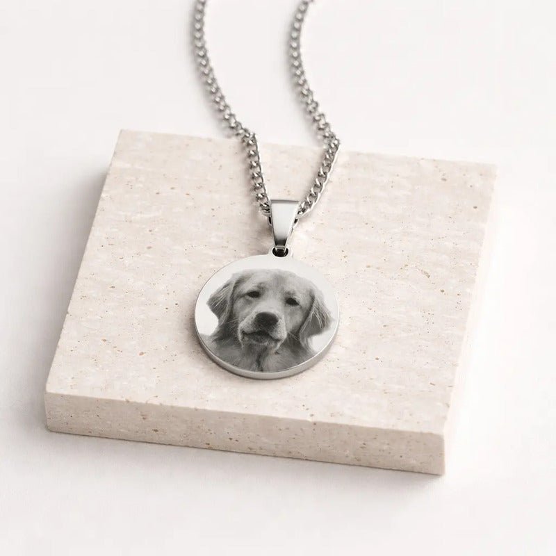 Colar Cordão Corrente Aço Inox Personalizado Foto Pet