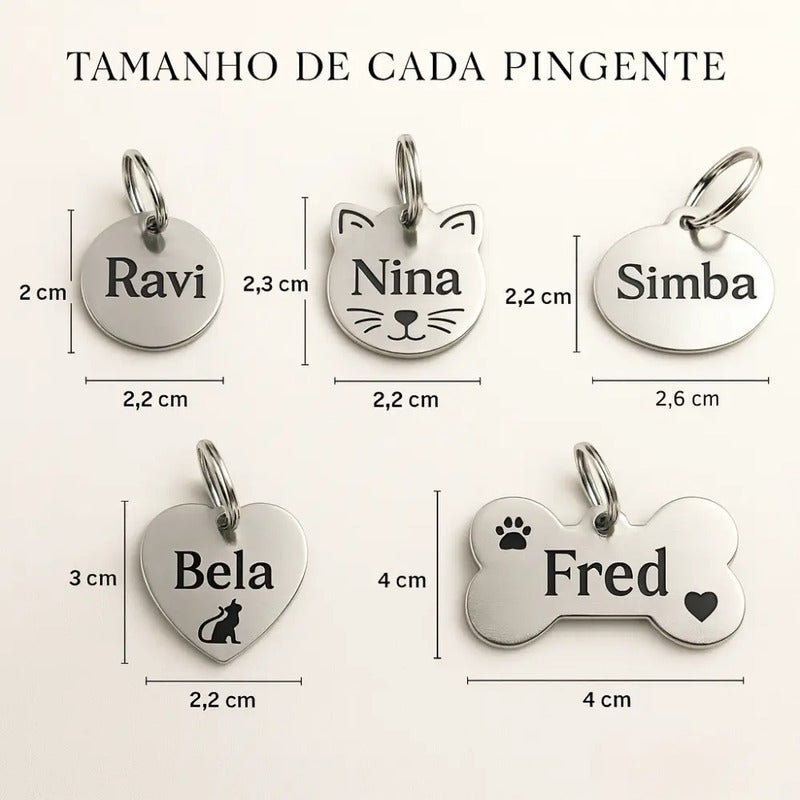 Plaquinha, Pingente, Plaqueta Identificação Cachorro E Gato