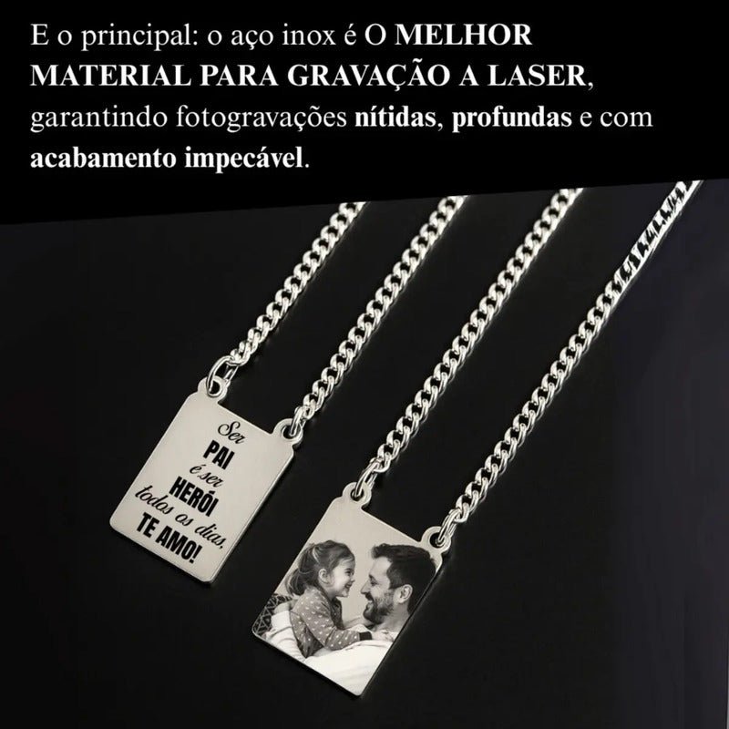 Escapulário Sao Paulo Em Aço Inoxidável 316l Personalizado Prateado