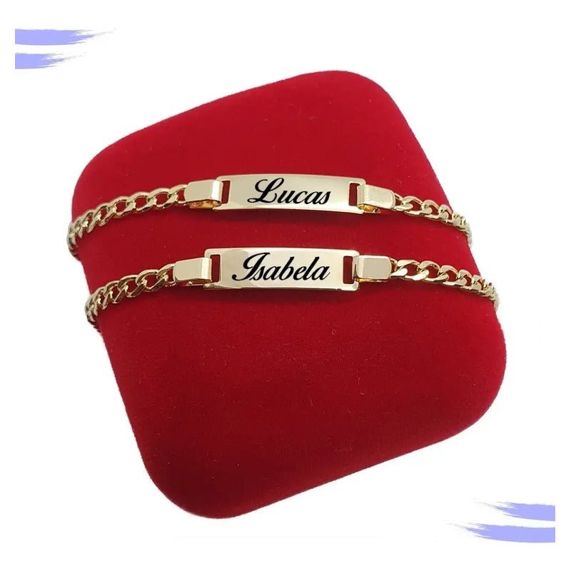 Pulseira Masculina Bebe Recem Nascido Banhada Envio Imediato Ouro 14 Cm