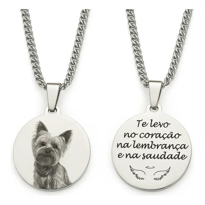 Colar Com Pingente Foto Personalizado E Resistente