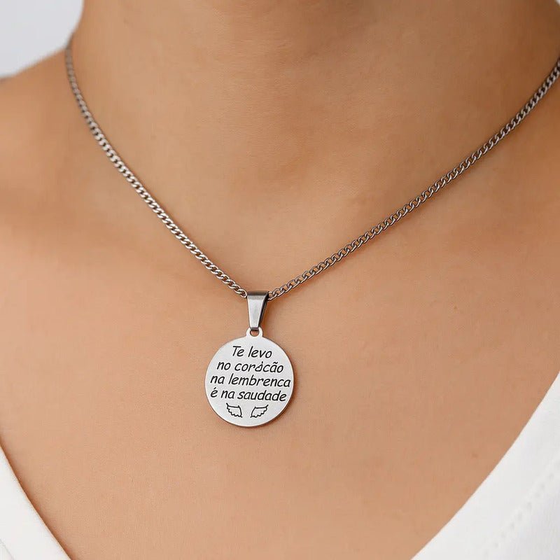 Corrente Com Pingente Personalizado Colar Com Foto Familia