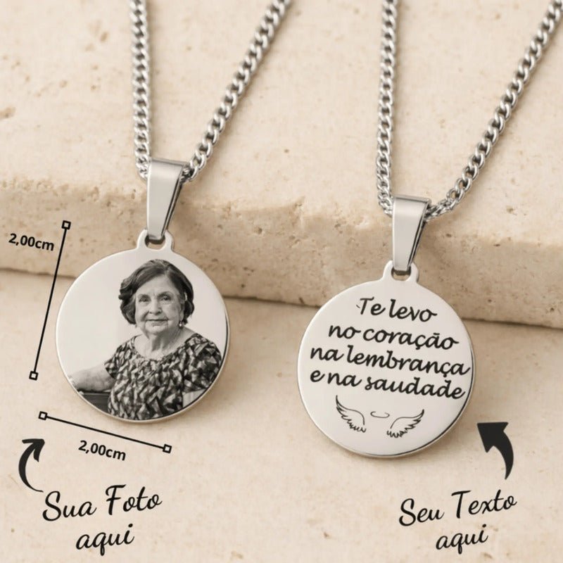 Corrente Com Pingente Personalizado Colar Com Foto Familia