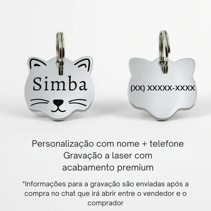 Plaquinha, Pingente, Plaqueta Identificação Cachorro E Gato