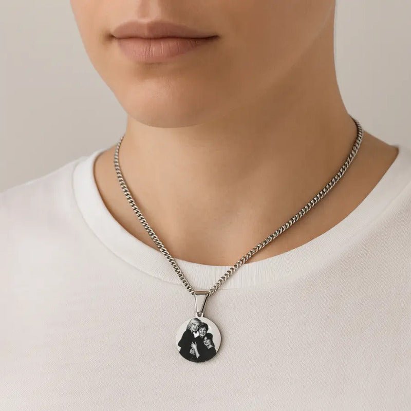 Corrente Com Pingente Personalizado Colar Com Foto Namorados