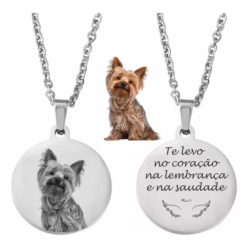 Corrente Com Pingente Personalizado Colar Com Foto Pet