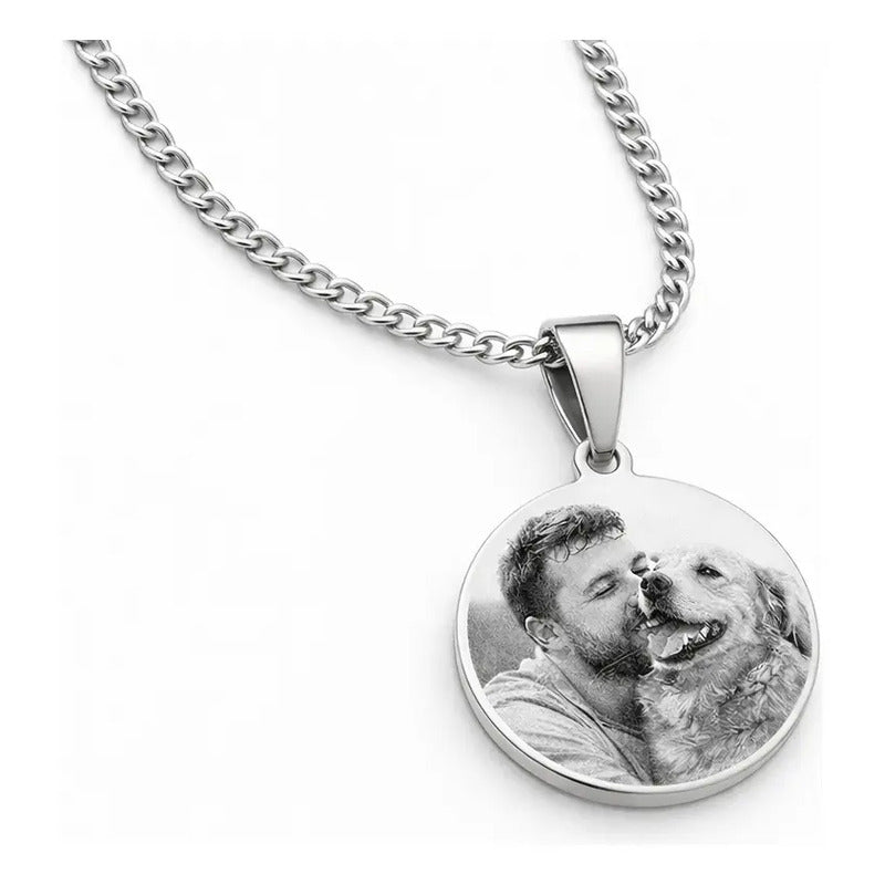 Colar Com Pingente Personalizado Com Foto Filhos 45 Ou 60cm