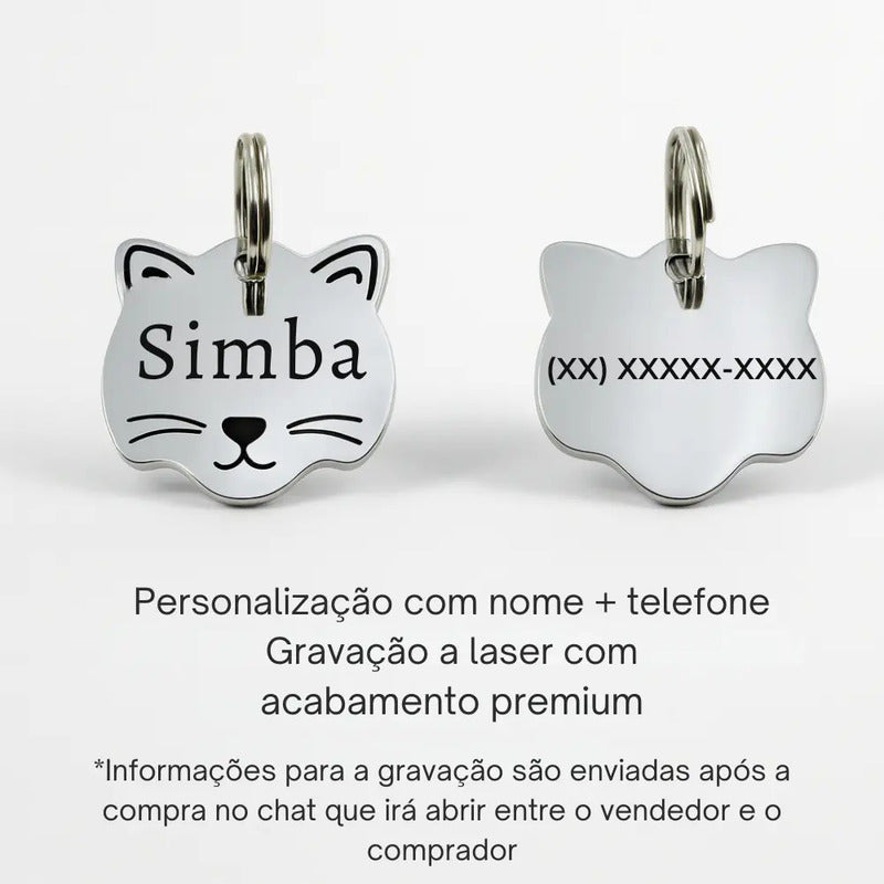 Plaquinha, Pingente, Plaqueta Identificação Cachorro E Gato