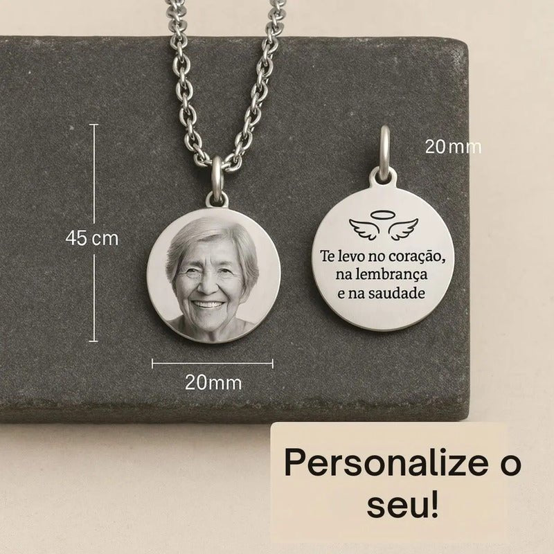 Cordão Personalizado Com Foto - Pingente E Corrente