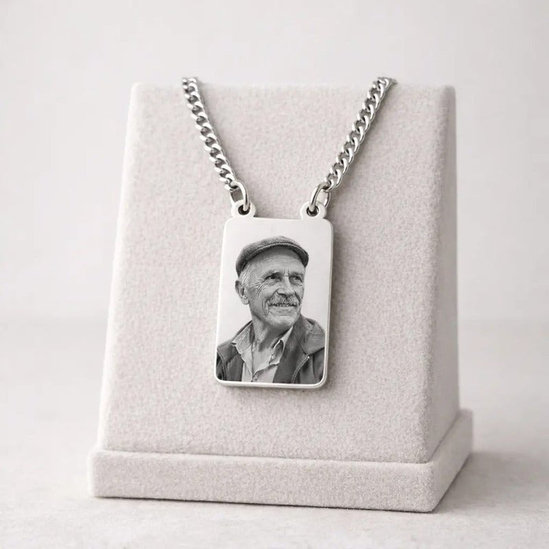 Escapulário Aço Inox 2 Placas Com Texto Ou Foto Gravada Prata